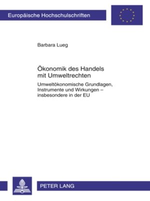 cover image of Oekonomik des Handels mit Umweltrechten